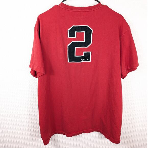 Polo Ralph Lauren L Red Big Pony #2 T-Shirt Men Classic Fit 100% Cotton Vietnam - Picture 5 of 6